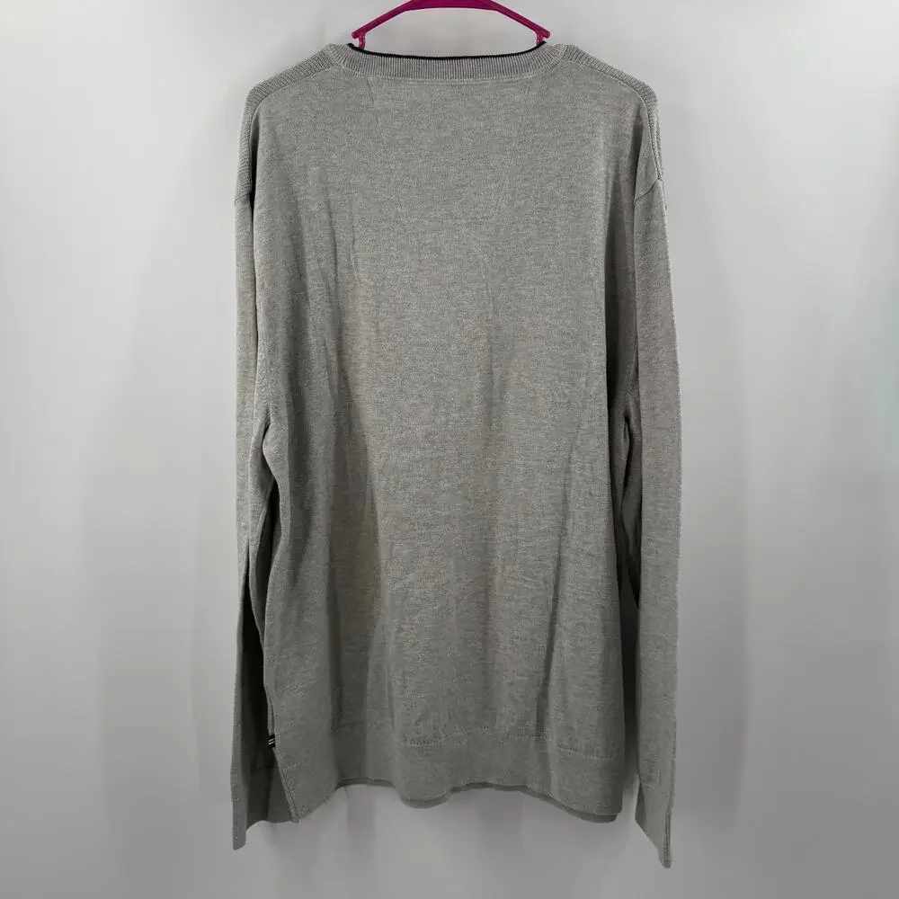 Nautica Sweater Men’s XXL Navtech NWT Temp Control Gray Pullover Cotton Blend